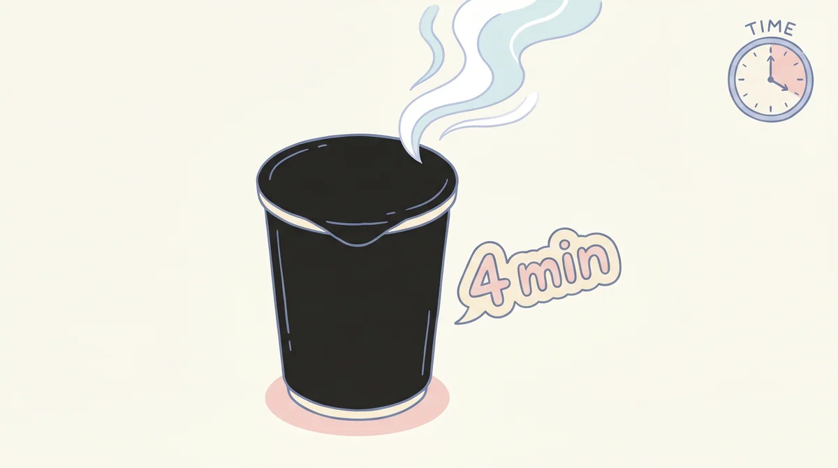 Step 3 — close the lid, wait 4 minutes
