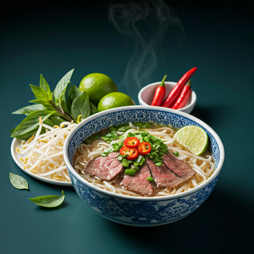 Pho noodle dish