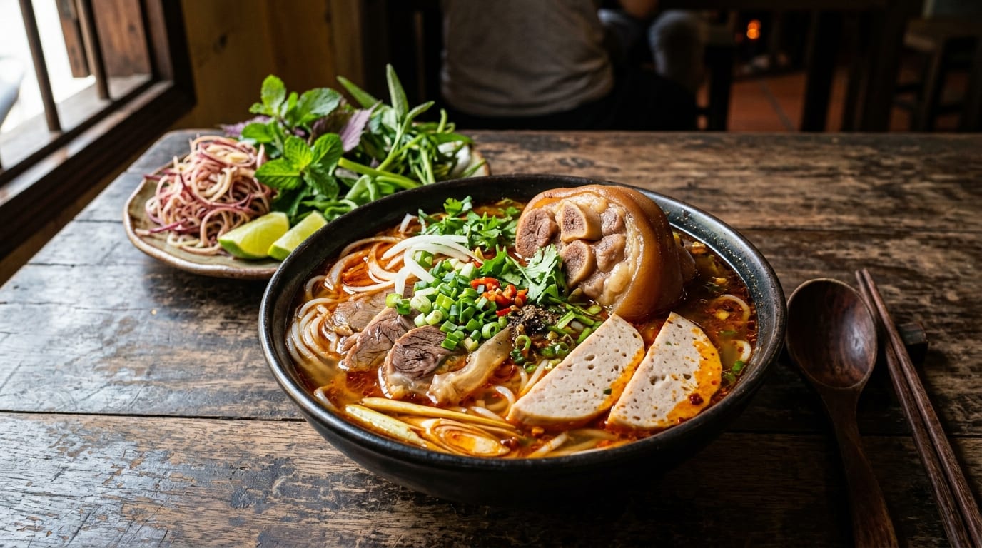Bun Bo Hue: Central Vietnam's Spicy Lemongrass Beef Noodle