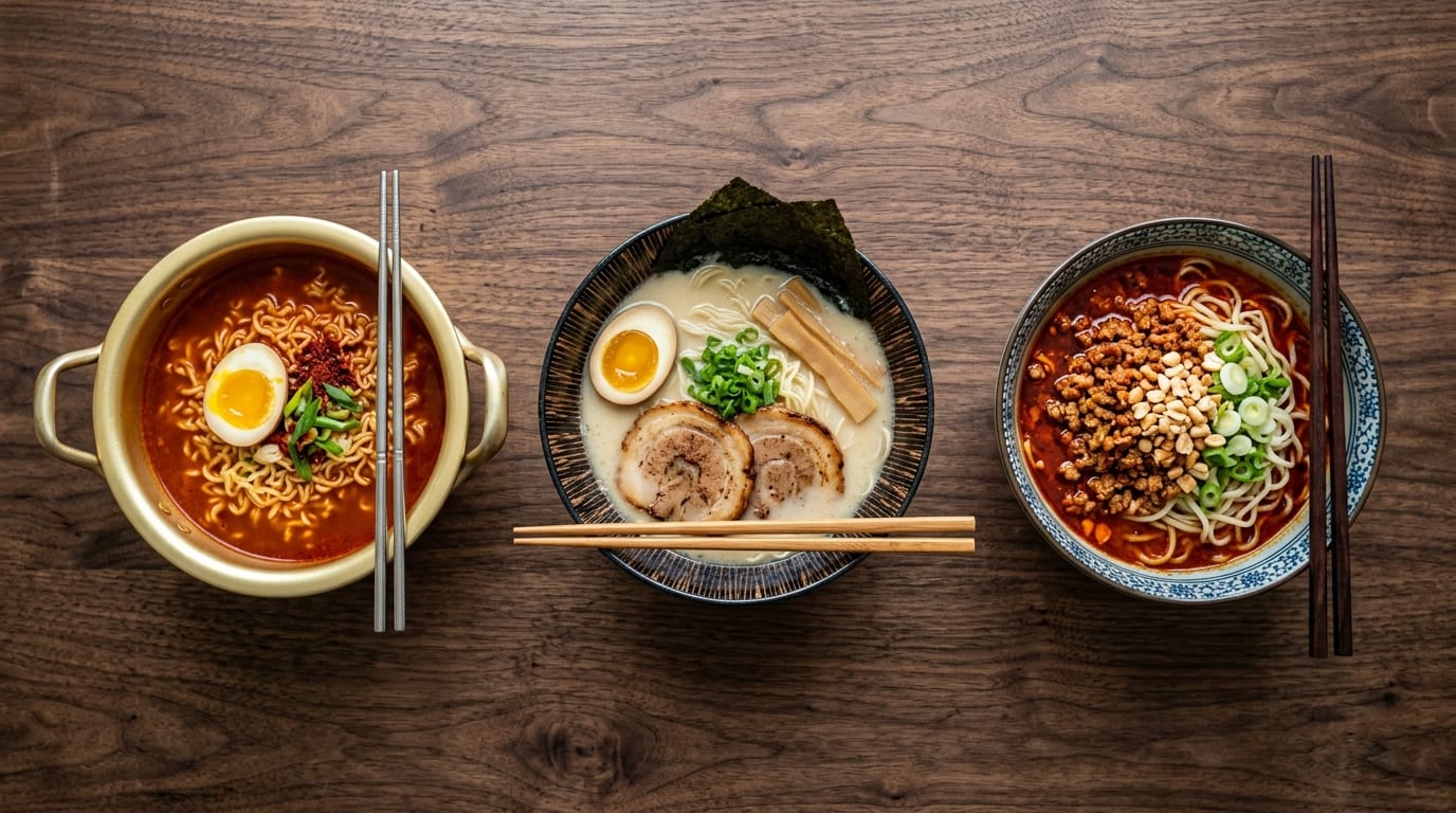 Korean vs Japanese vs Chinese Noodles (2026): Which Wins