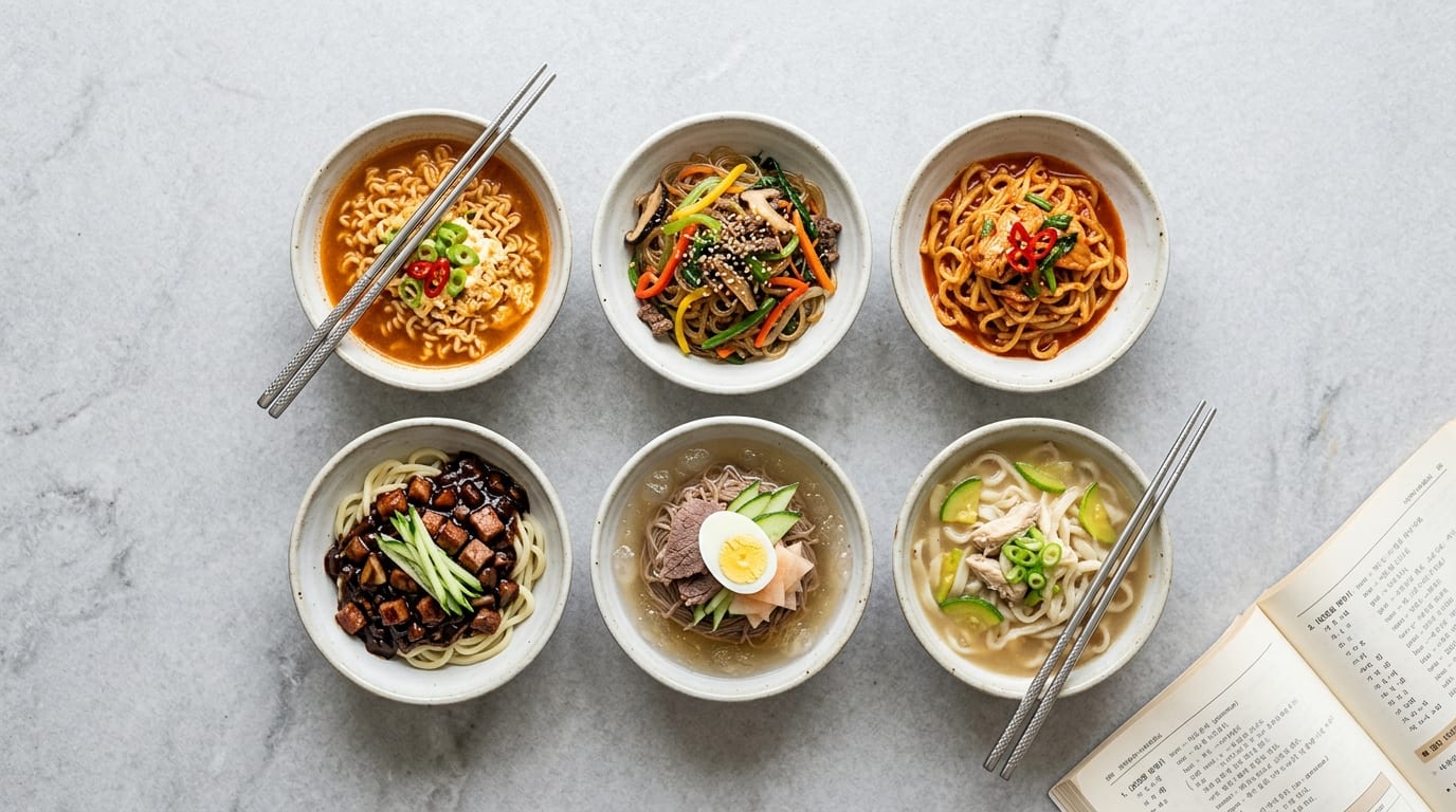 Korean Noodle Pronunciation: 8 Names with Hangul & IPA (2026)