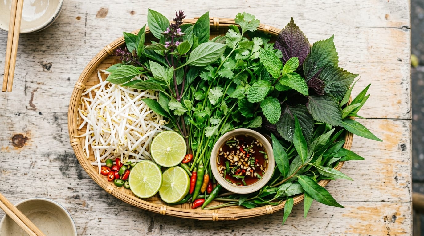 Vietnamese Herb Plate: 9 Herbs Identified & Sourced (2026)